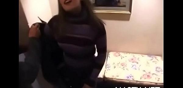 Beautiful whore Olga enjoys box licking